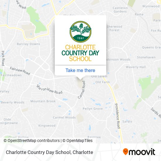Charlotte Country Day School map