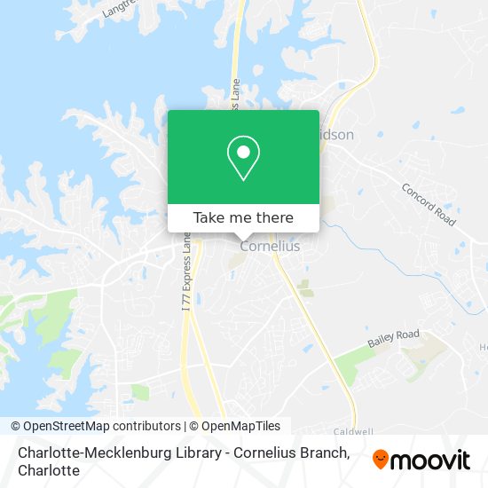 Charlotte-Mecklenburg Library - Cornelius Branch map