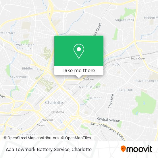 Aaa Towmark Battery Service map