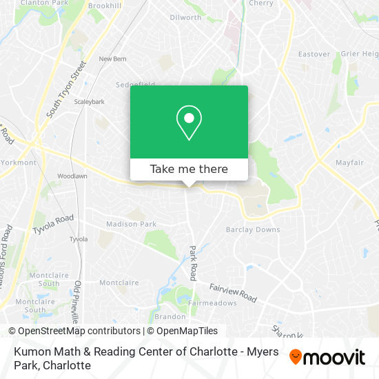 Kumon Math & Reading Center of Charlotte - Myers Park map