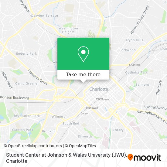 Student Center at Johnson & Wales University (JWU) map
