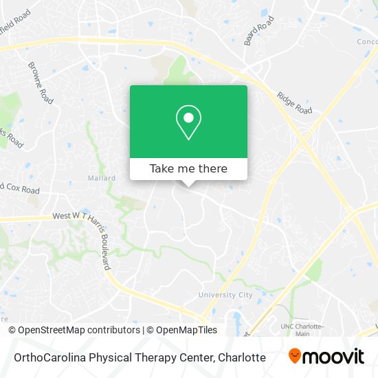 OrthoCarolina Physical Therapy Center map