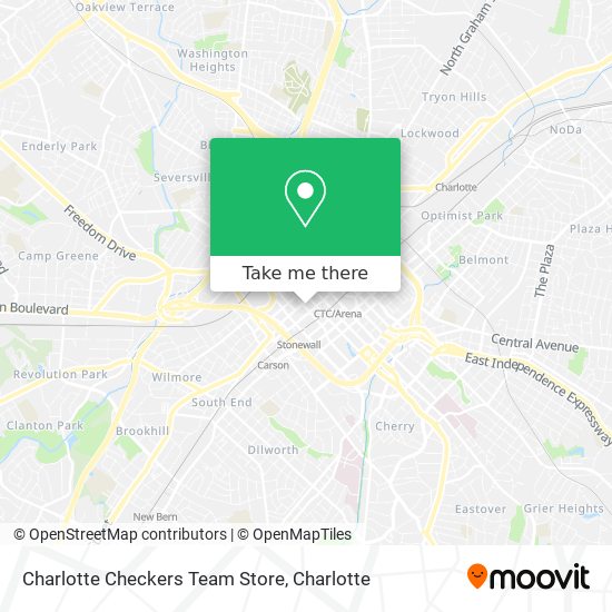 Charlotte Checkers Team Store map