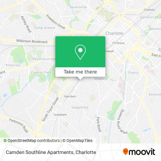 Mapa de Camden Southline Apartments