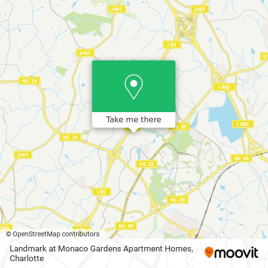 Landmark at Monaco Gardens Apartment Homes map