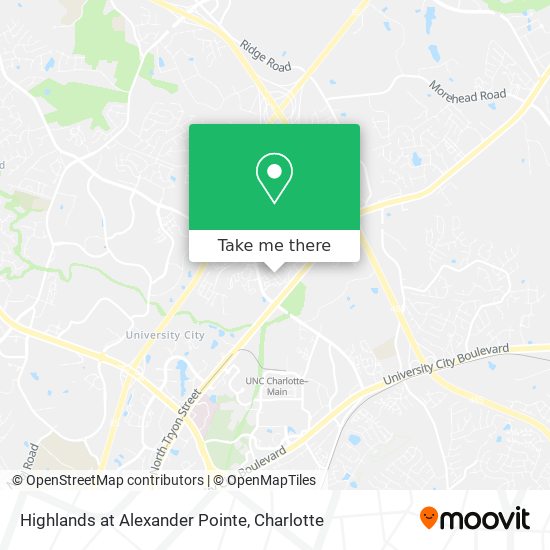 Mapa de Highlands at Alexander Pointe