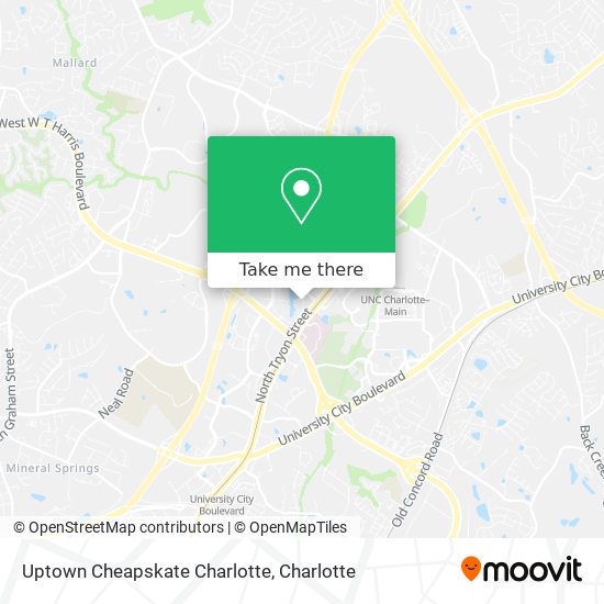 Uptown Cheapskate Charlotte map
