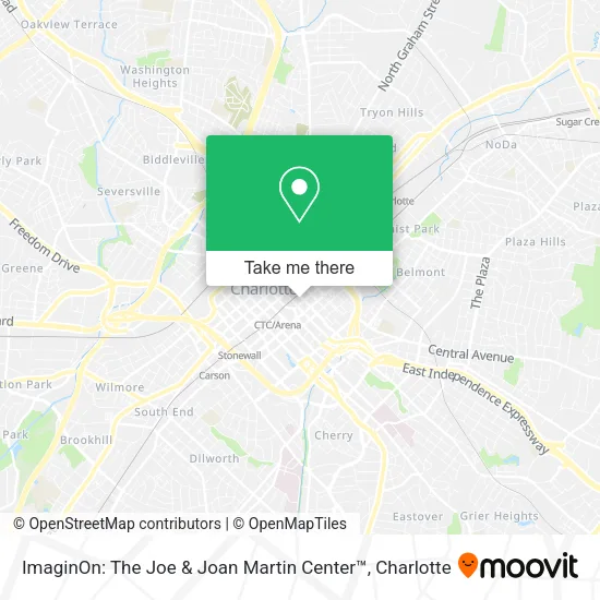 Mapa de ImaginOn: The Joe & Joan Martin Center™