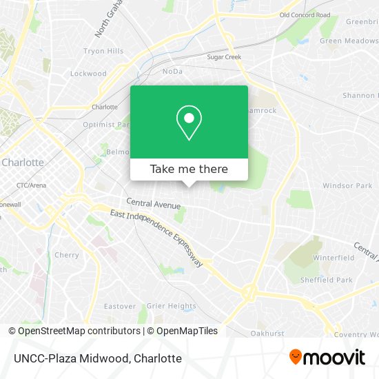 UNCC-Plaza Midwood map