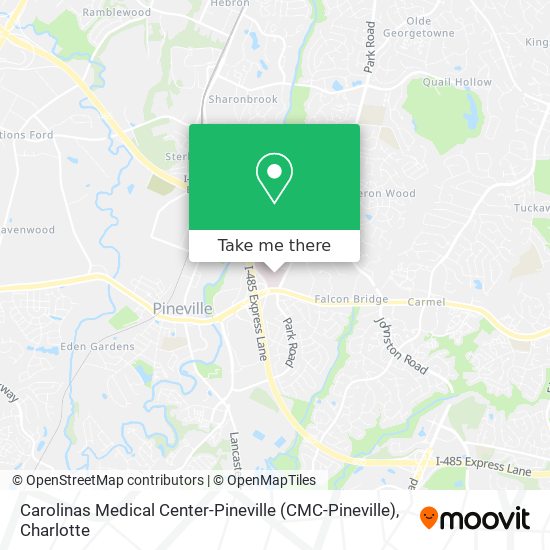 Carolinas Medical Center-Pineville (CMC-Pineville) map
