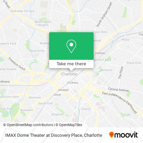 IMAX Dome Theater at Discovery Place map