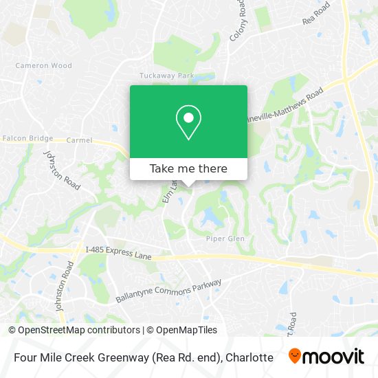 Four Mile Creek Greenway (Rea Rd. end) map