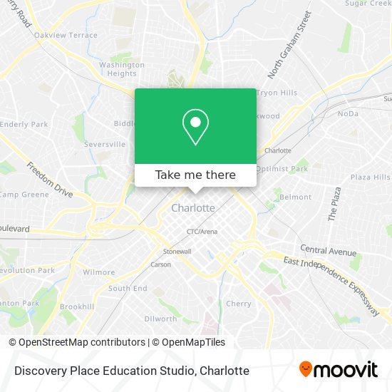 Mapa de Discovery Place Education Studio