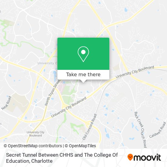 Secret Tunnel Between CHHS and The College Of Education map