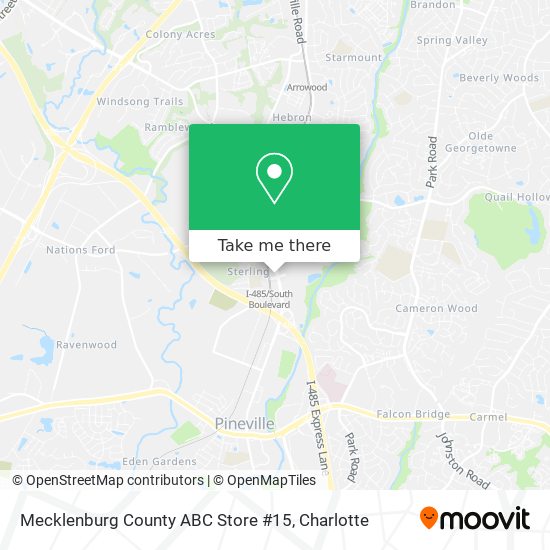 Mapa de Mecklenburg County ABC Store #15