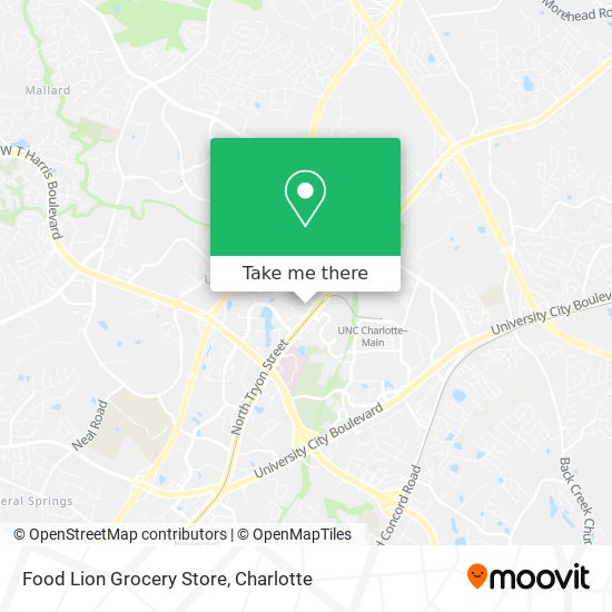 Mapa de Food Lion Grocery Store