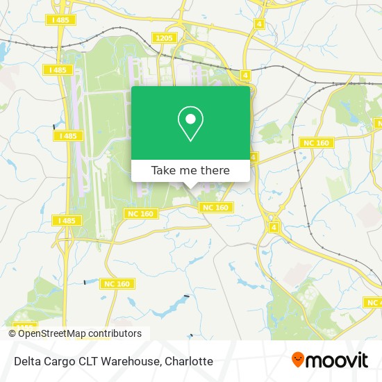 Mapa de Delta Cargo CLT Warehouse