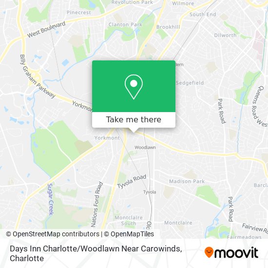 Days Inn Charlotte / Woodlawn Near Carowinds map