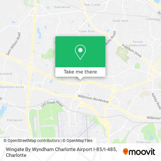 Wingate By Wyndham Charlotte Airport I-85 / I-485 map