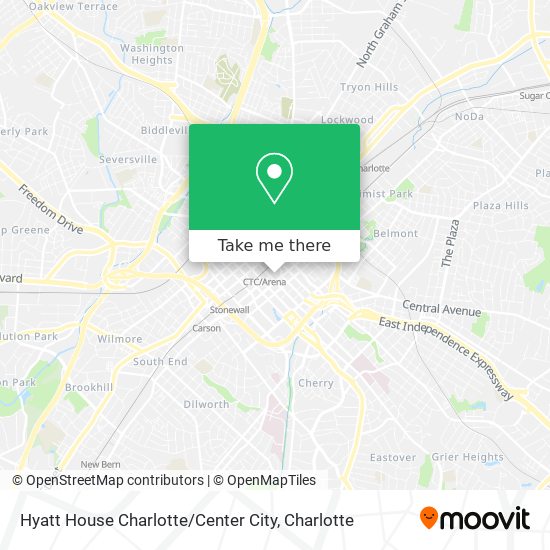 Hyatt House Charlotte / Center City map