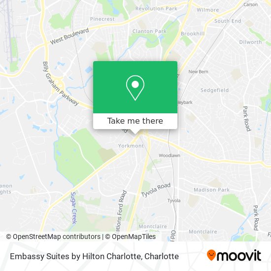 Embassy Suites by Hilton Charlotte map