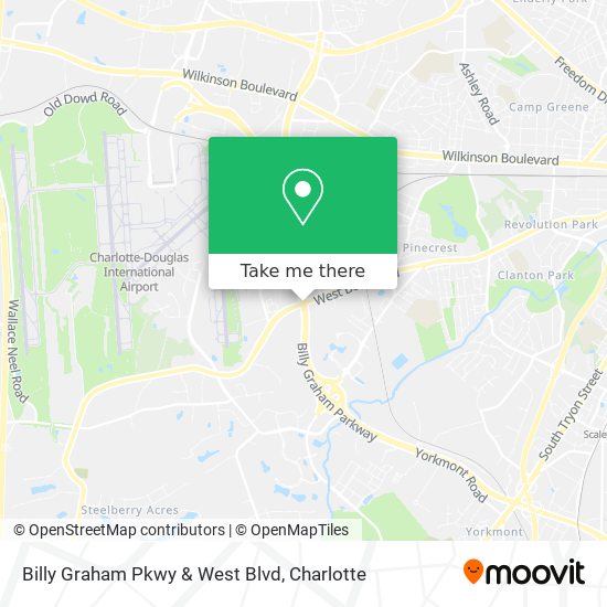 Mapa de Billy Graham Pkwy & West Blvd