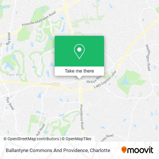 Ballantyne Commons And Providence map