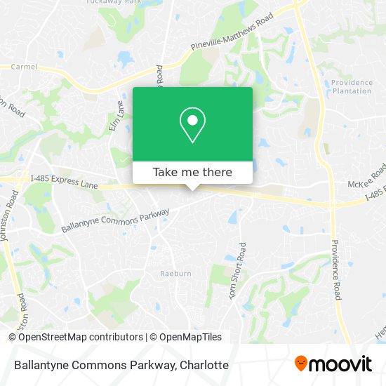 Ballantyne Commons Parkway map
