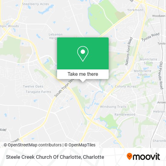 Steele Creek Church Of Charlotte map