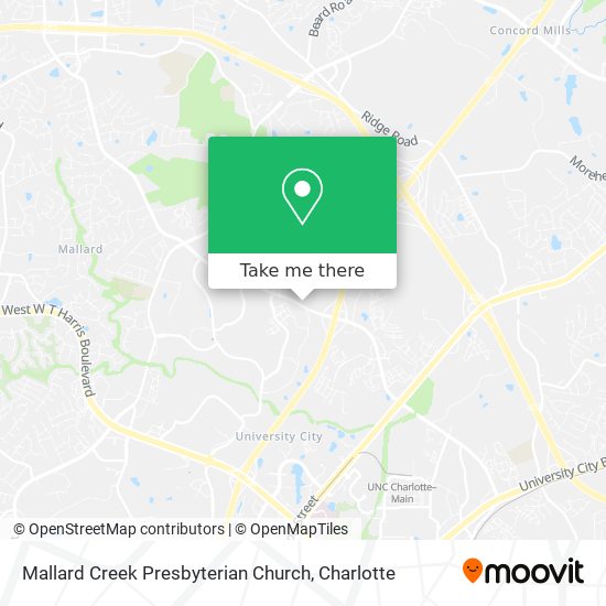 Mallard Creek Presbyterian Church map