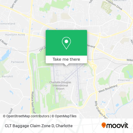 CLT Baggage Claim Zone D map