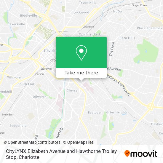 Mapa de CityLYNX Elizabeth Avenue and Hawthorne Trolley Stop