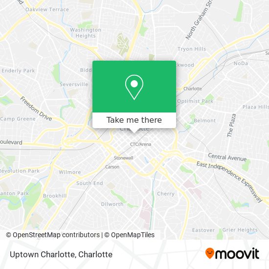 Uptown Charlotte map