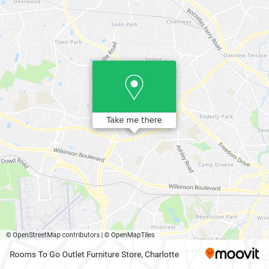 How to get to Rooms To Go Outlet Furniture Store in Charlotte by Bus or  Light Rail?