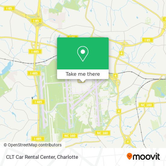 Mapa de CLT Car Rental Center