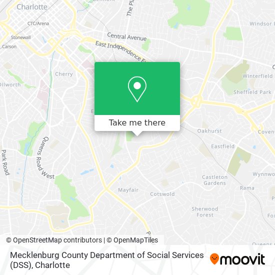 Mecklenburg County Department of Social Services (DSS) map