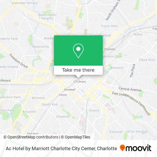 Mapa de Ac Hotel by Marriott Charlotte City Center