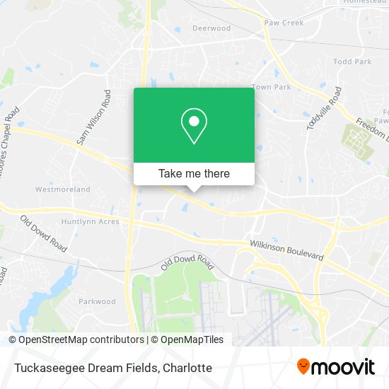 Mapa de Tuckaseegee Dream Fields