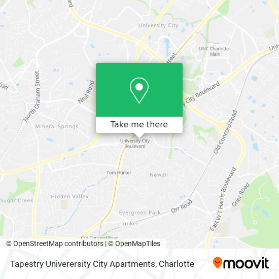 Tapestry Univerersity City Apartments map