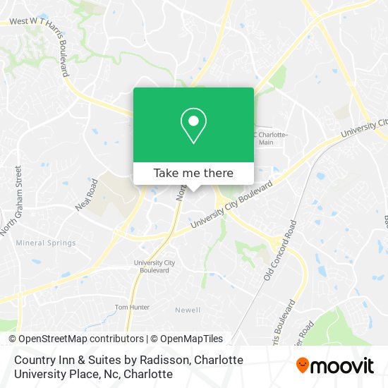 Country Inn & Suites by Radisson, Charlotte University Place, Nc map