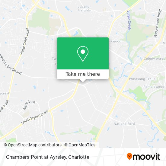 Mapa de Chambers Point at Ayrsley