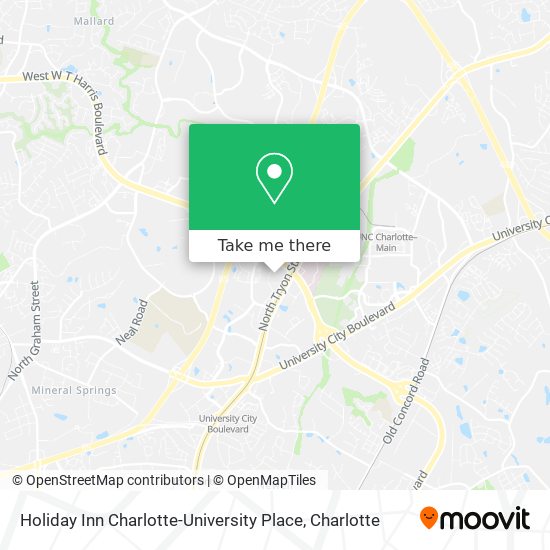 Mapa de Holiday Inn Charlotte-University Place
