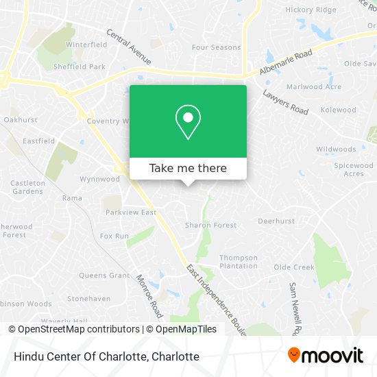 Mapa de Hindu Center Of Charlotte