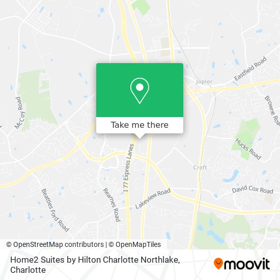 Home2 Suites by Hilton Charlotte Northlake map