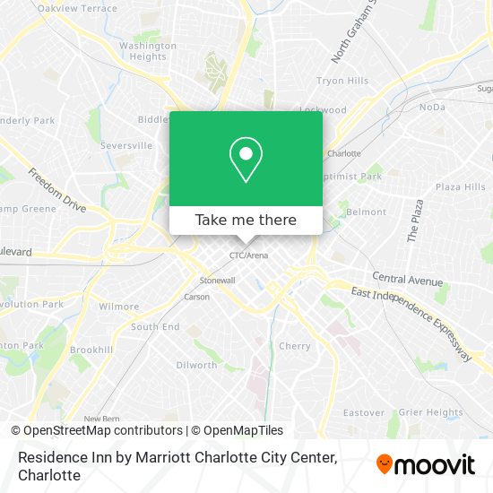 Residence Inn by Marriott Charlotte City Center map