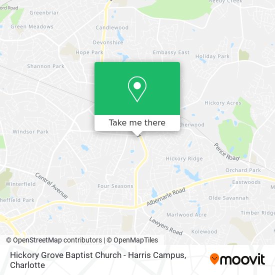 Mapa de Hickory Grove Baptist Church - Harris Campus