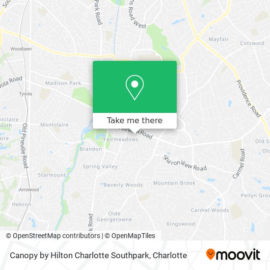 Mapa de Canopy by Hilton Charlotte Southpark