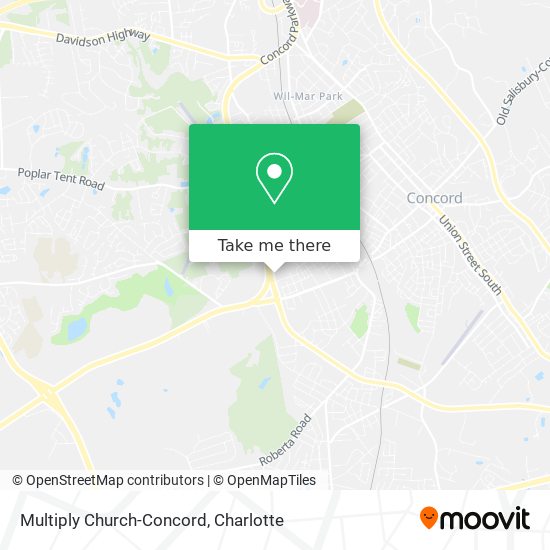 Mapa de Multiply Church-Concord