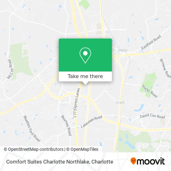 Mapa de Comfort Suites Charlotte Northlake