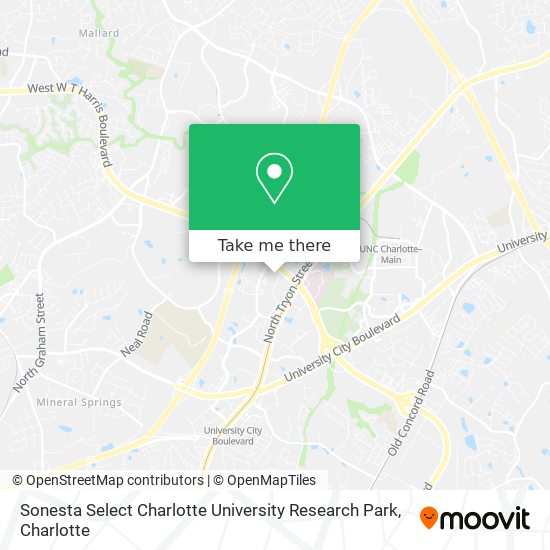 Sonesta Select Charlotte University Research Park map